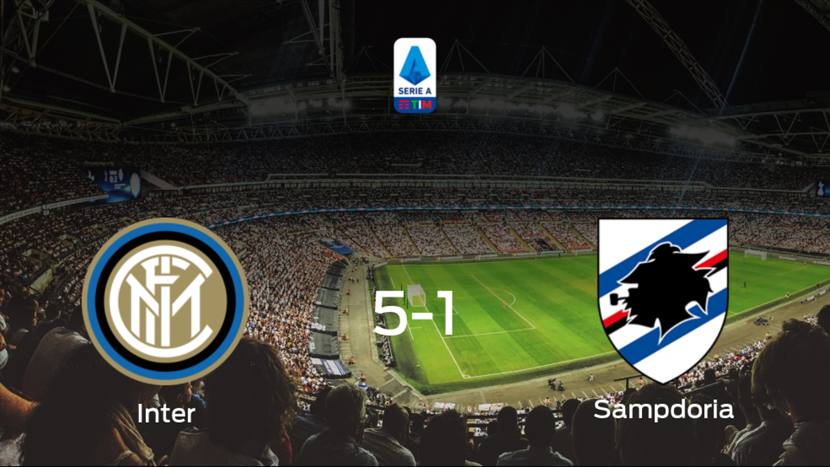 El Inter suma tres puntos tras golear a la Sampdoria en casa (5-1)