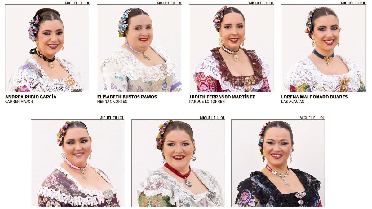 Candidatas a Bellea del Foc adulta de San Vicente del Raspeig