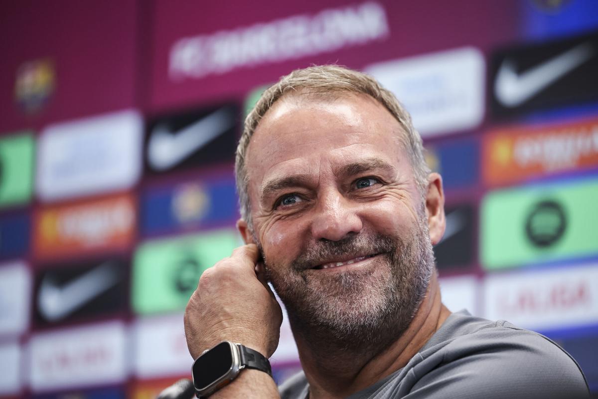 Hansi Flick, en la rueda de prensa previa al Osasuna-Barça.