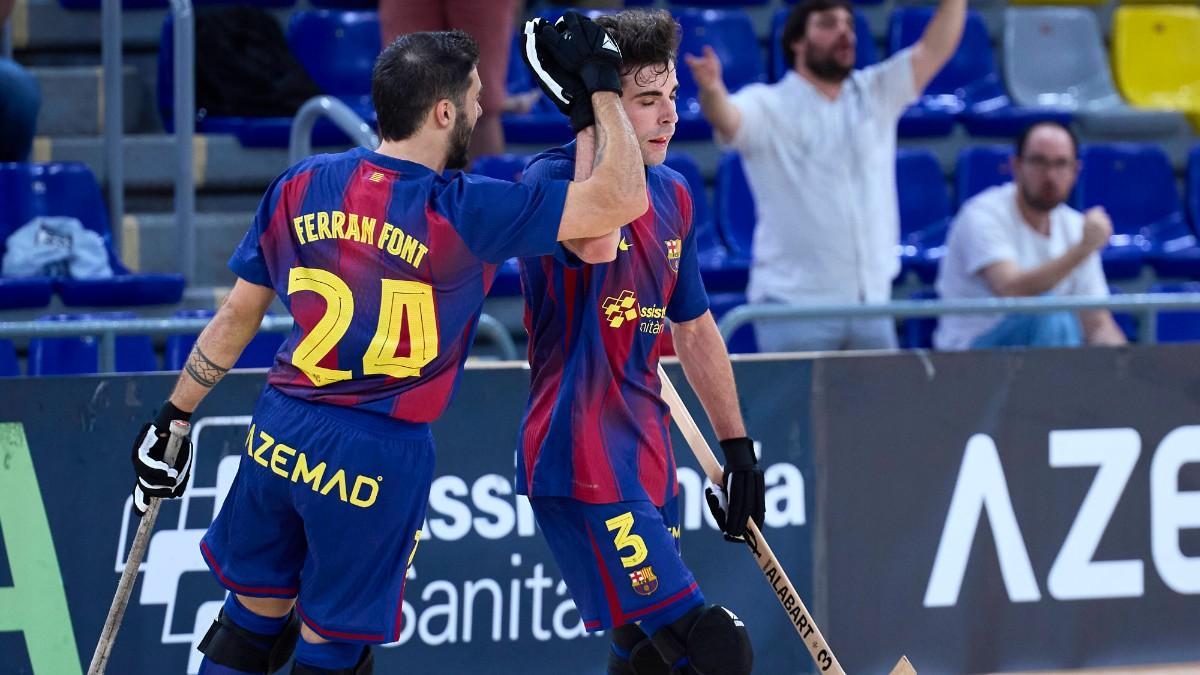Ferran Font e Ignacio Alabart, durante un partido
