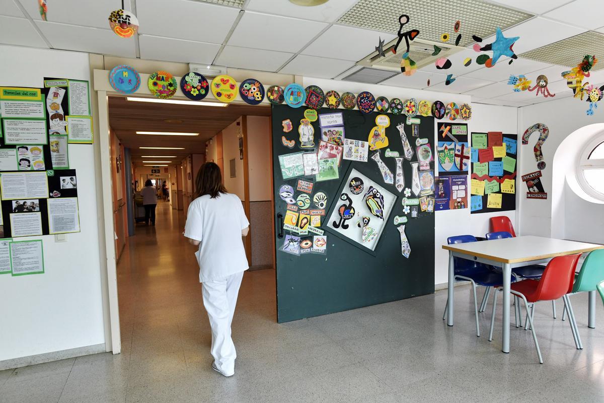 Imatge d'arxiu de la planta de pediatria de l'hospital Sant Joan de Déu de Manresa el 2018