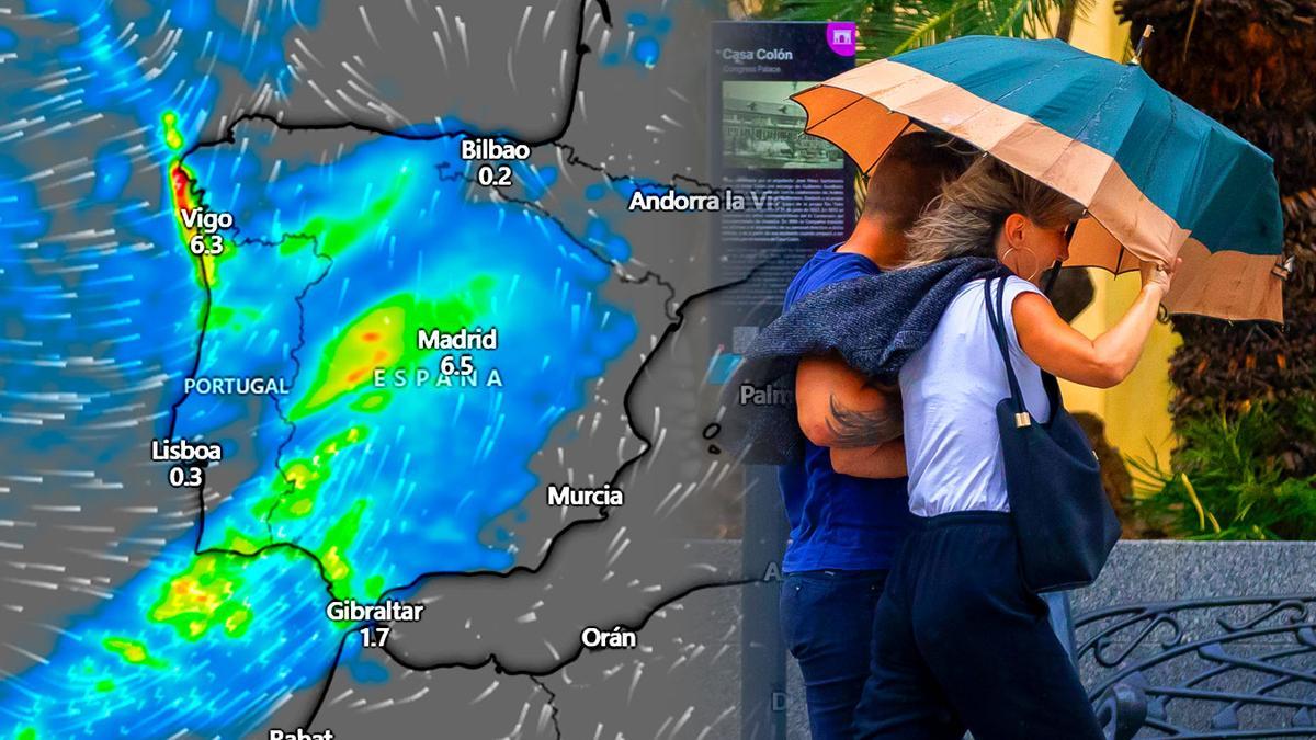 El domingo no será tan intenso como el sábado en cuanto a lluvias en Andalucía, excepto en dos provincias.
