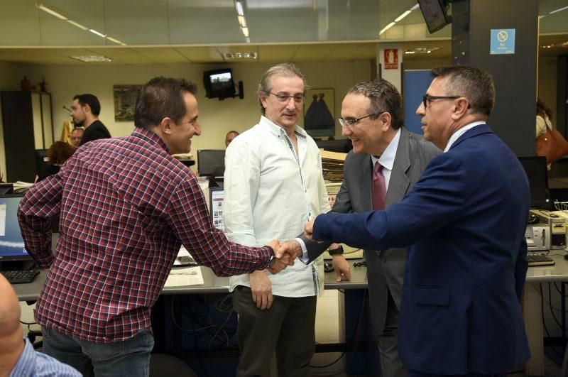 Visita de Javier Moll, presidente de Prensa Ibérica, a EL PERIÓDICO DE ARAGÓN