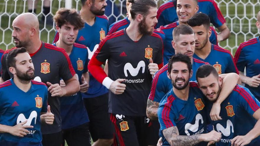 La selección española se entrena en Krasnodar.