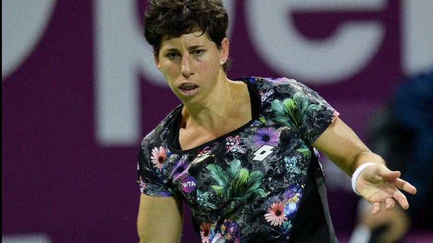 Carla Suárez Navarro en el torneo Abierto de Qatar de esta temporada.