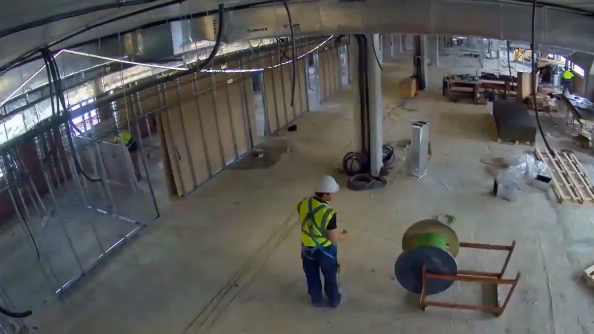 Obras en el interior de la planta.