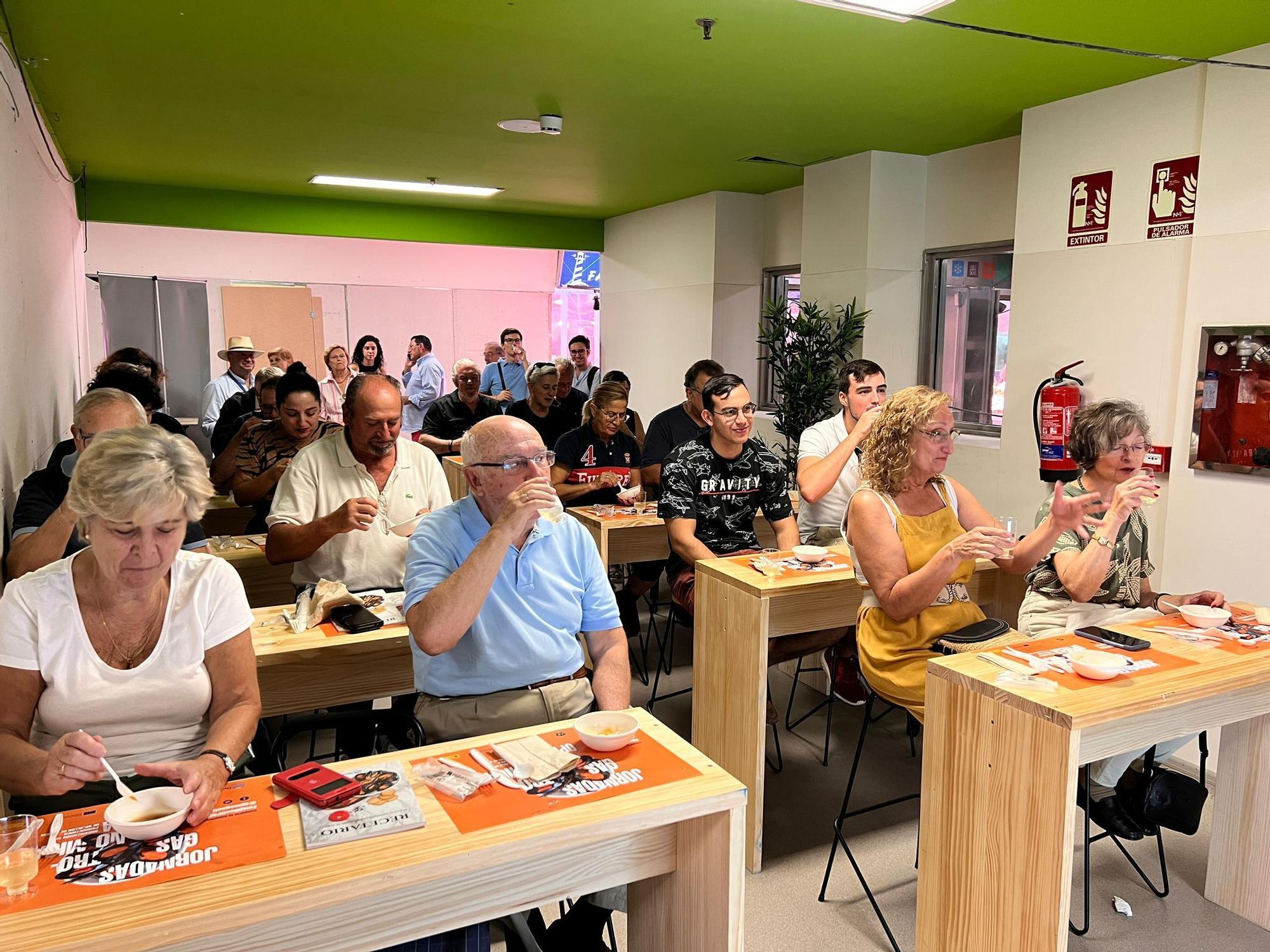 Así se promociona el mejillón de Opmega en Madrid.