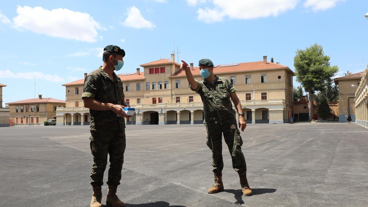 Patio del cuartel Sancho Ramírez, que ha sido completamente remozado y acondicionado.