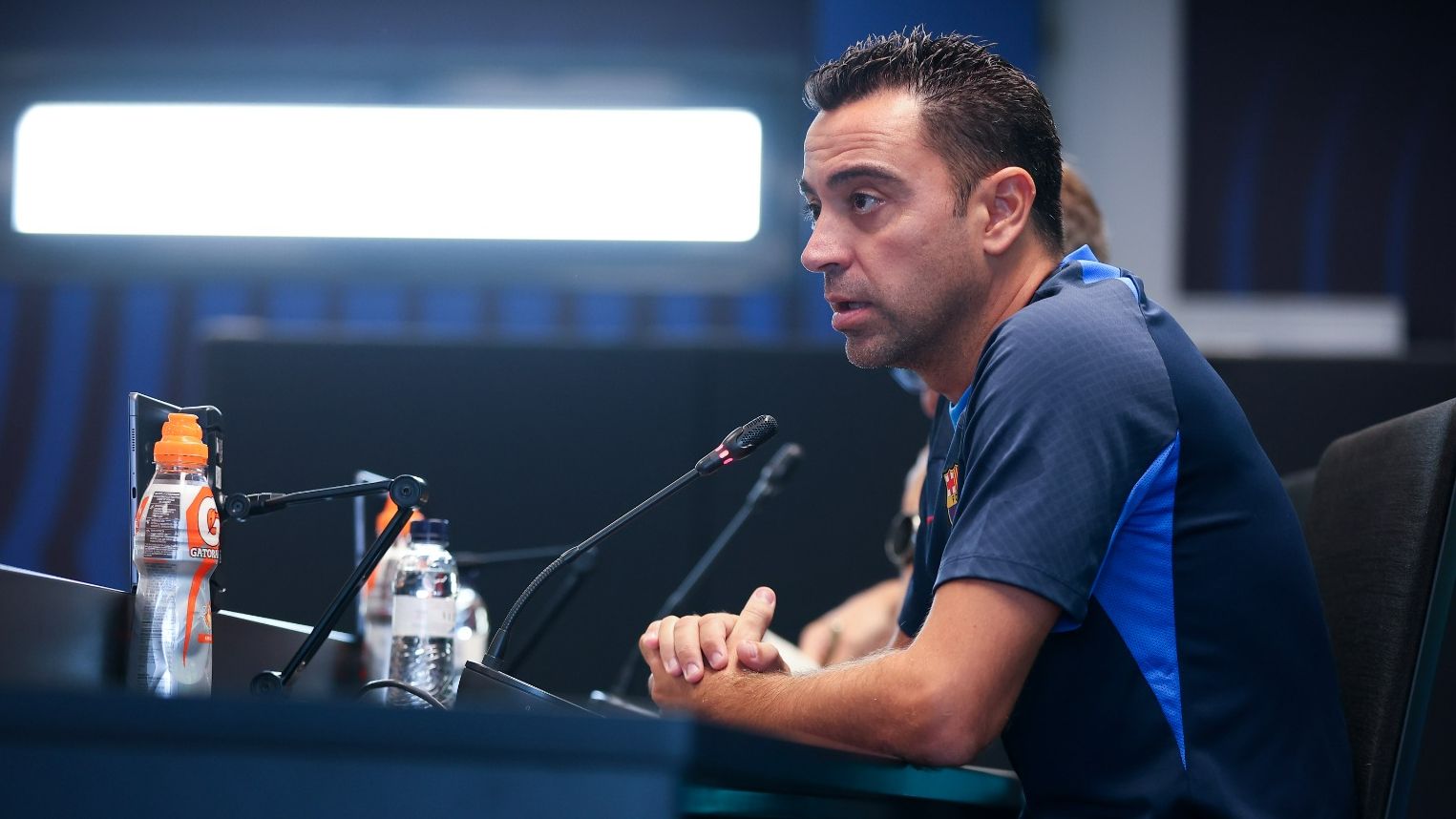 Xavi Hernández, entrenador del FC Barcelona, en rueda de prensa
