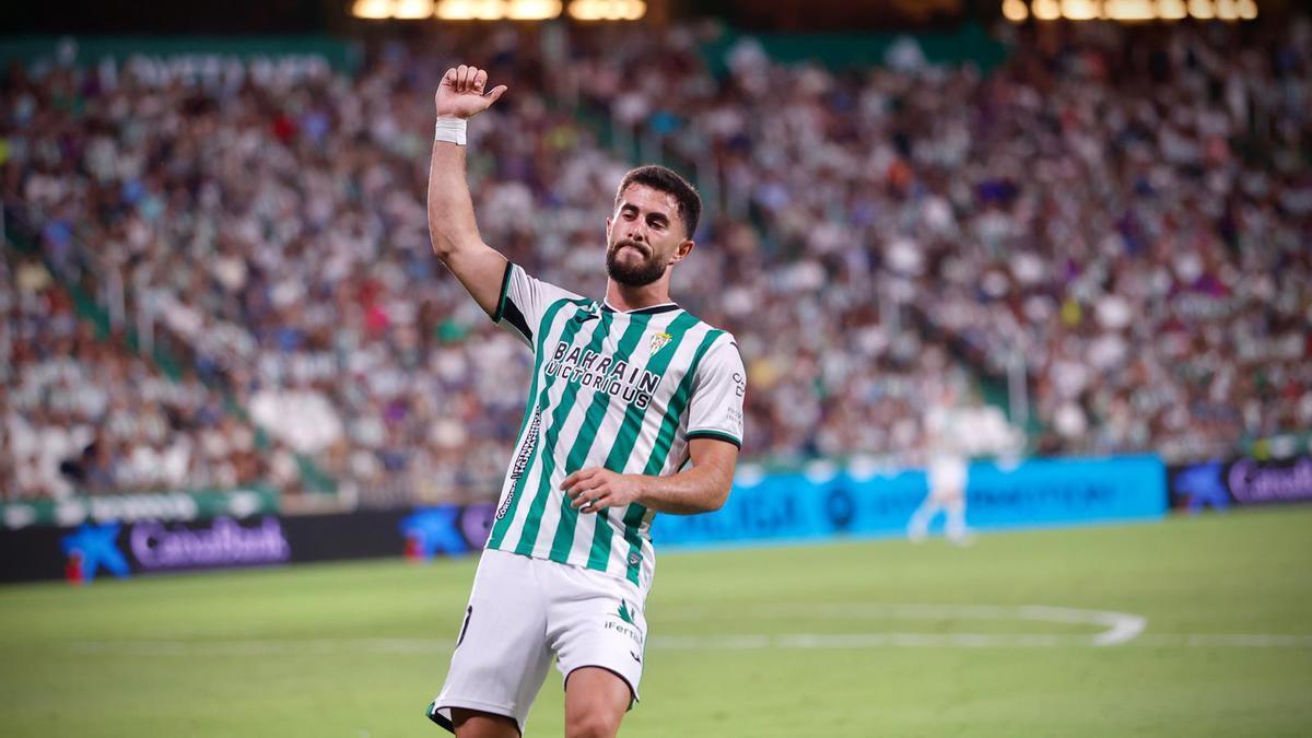 Jacobo González, durante un encuentro de esta temporada con el Córdoba CF en El Arcángel.