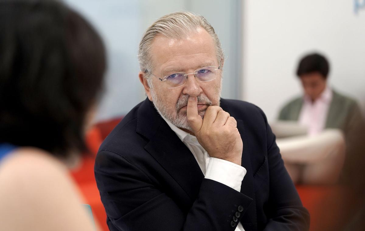 Javier Piñero, director de Negocio Promotor e Inmobiliario de Banco Santander, durante el 'Observatorio Social de la Vivienda'