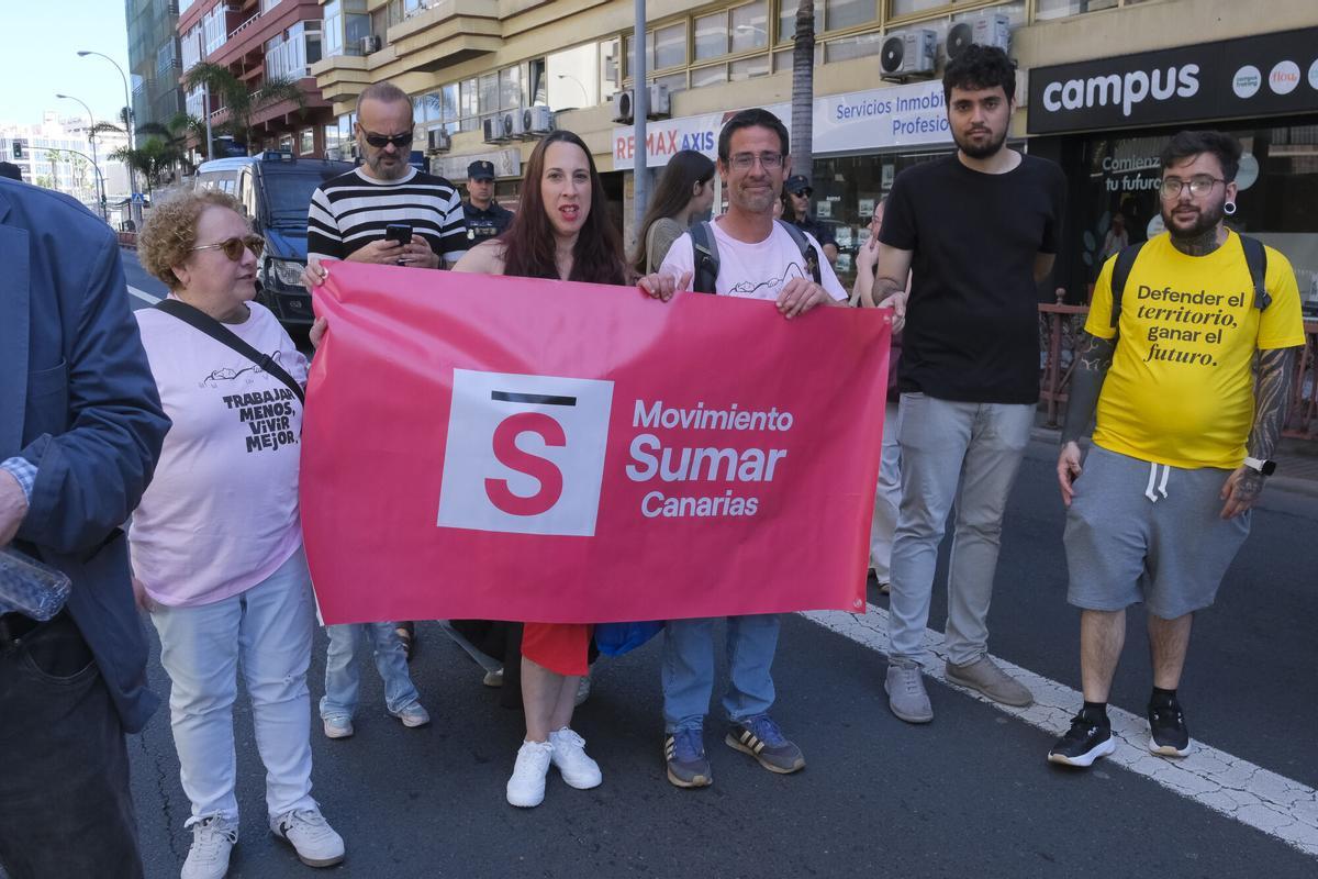 Manifestación por el Día de los Trabajadores en Las Palmas de Gran Canaria