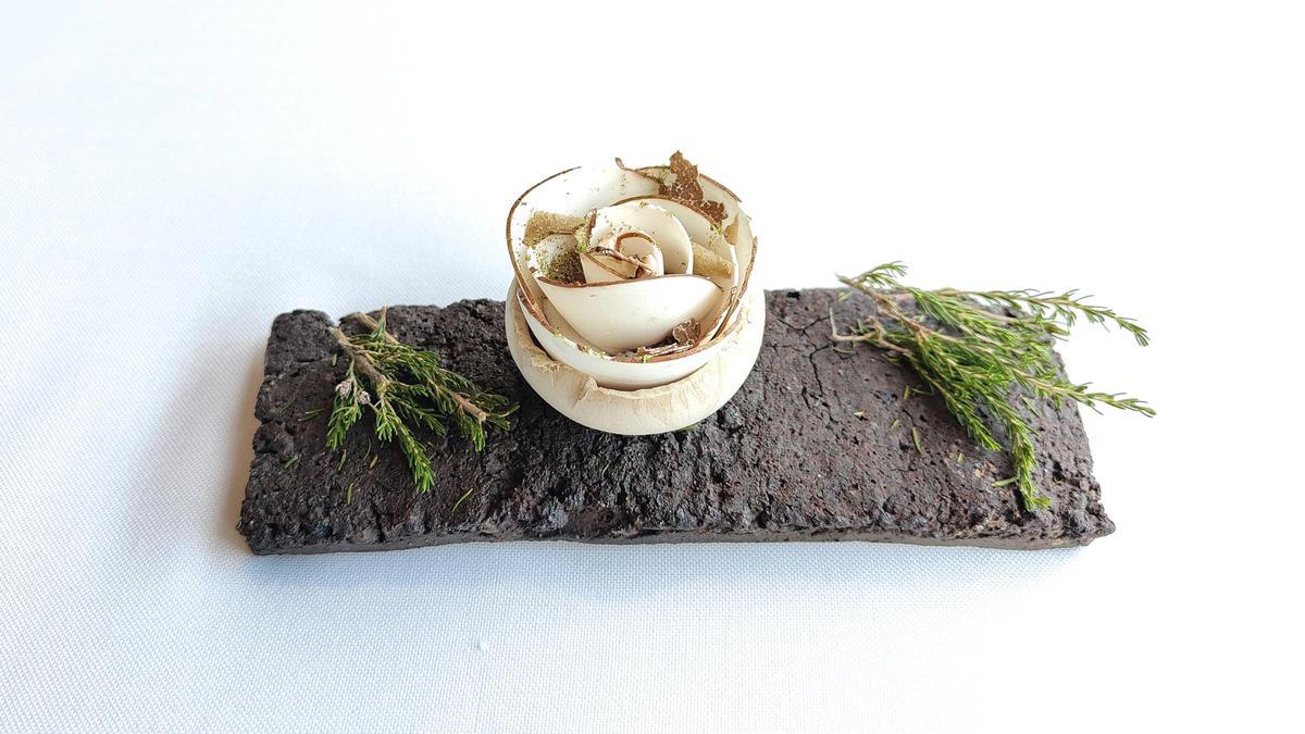 La flor de portobello y trufa de Miramar.