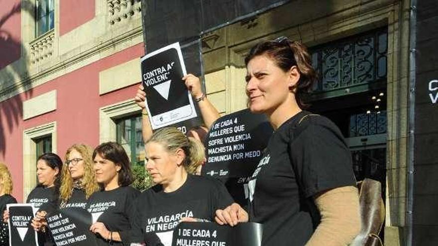 Un pasado acto para concienciar en contra de la violencia de género, en Vilagarcía. // Iñaki Abella