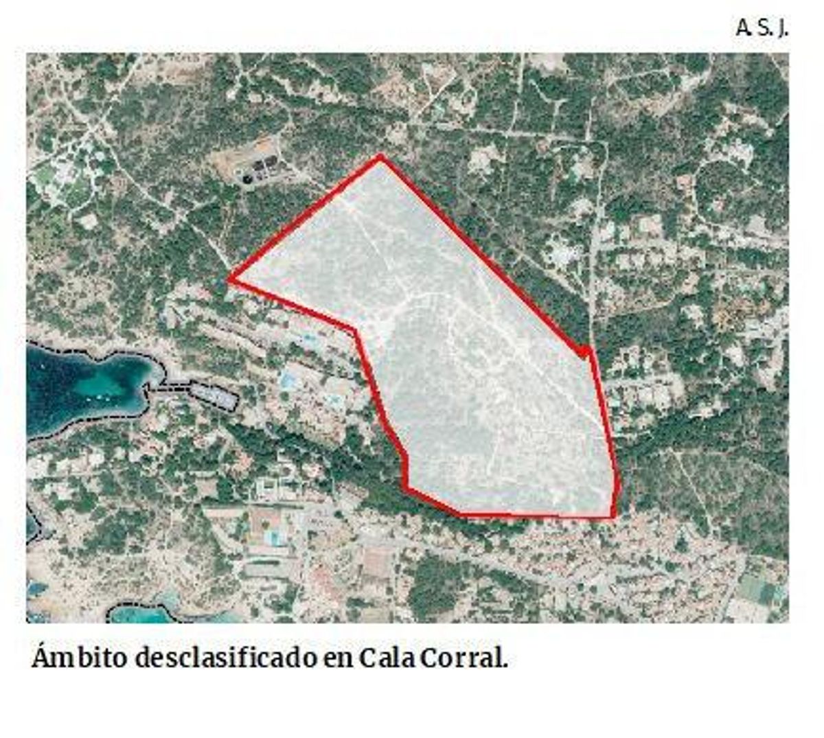 Área desclasificada en Cala Corral.