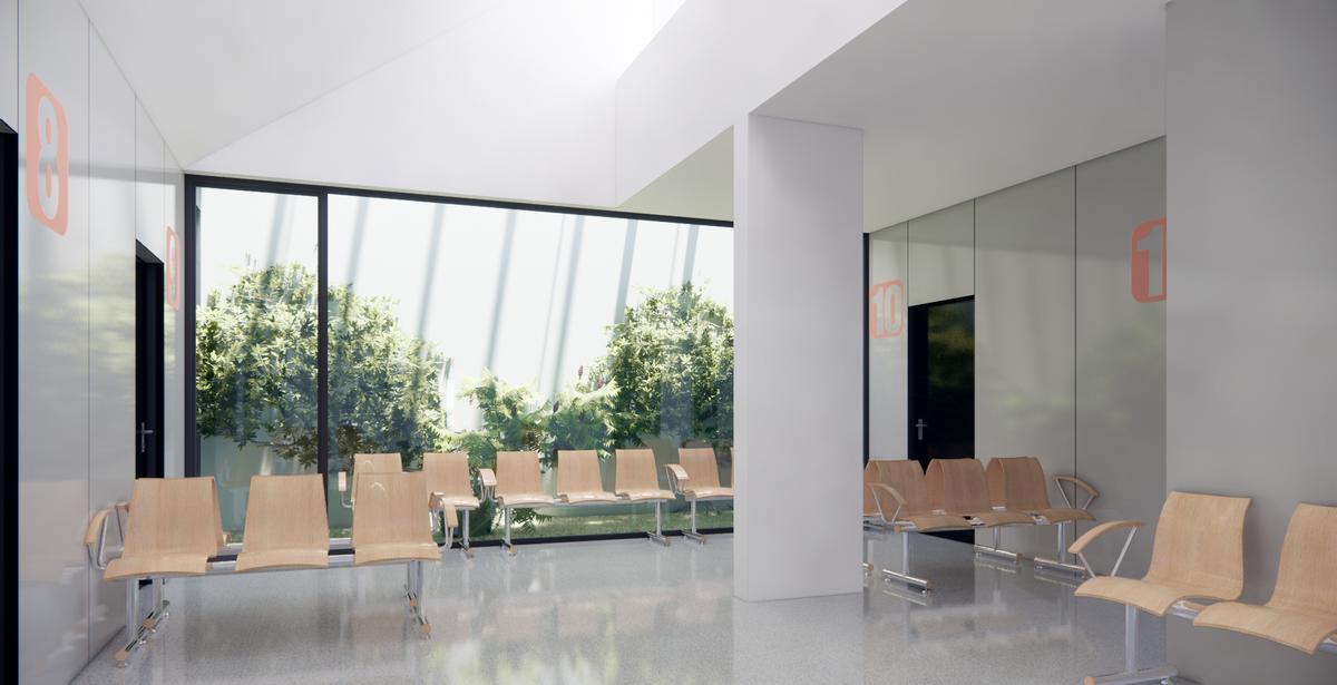 Imagen virtual de una de las salas de espera del futuro centro Sequiol.