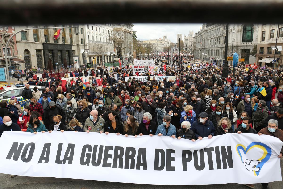 Manifestación ‘No a la guerra de Putin’ en Madrid