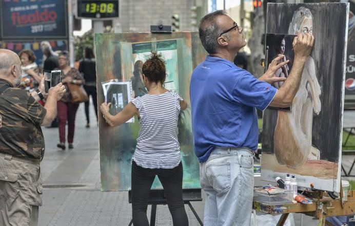 LAS PALMAS DE GRAN CANARIA A 27/05/2017 Concurso de pintura rápida Zona Comercial Mesa y López. FOTO: J.PÉREZ CURBELO