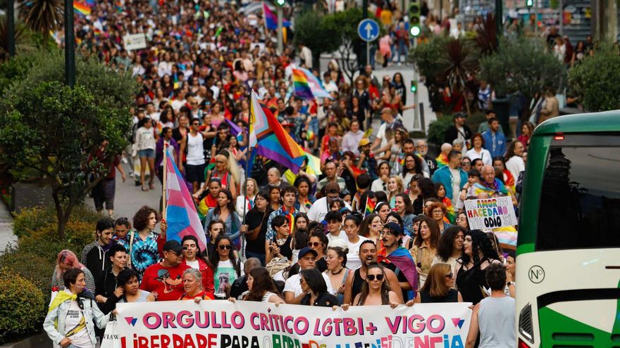 Manifestación
LGTBI en el
Orgullo del año
pasado en Vigo.
| Adrián Irago