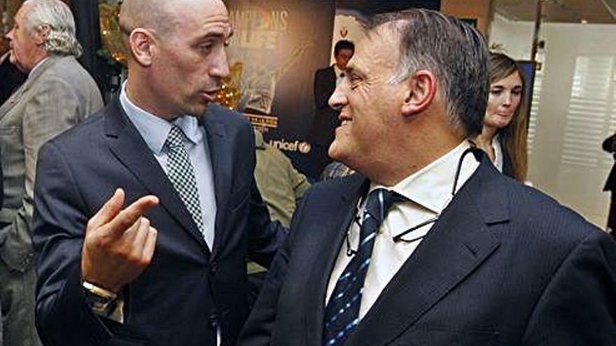 Luis Rubiales y Javier Tebas, en una foto de archivo.