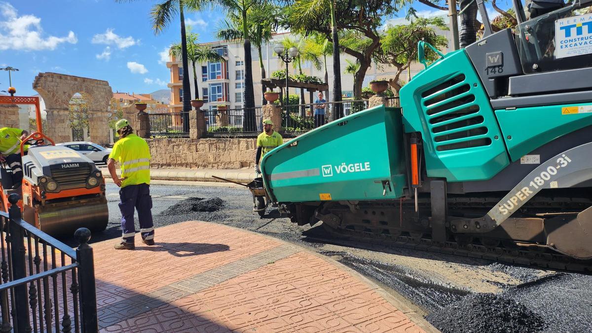 Foto de asfaltado en Telde.