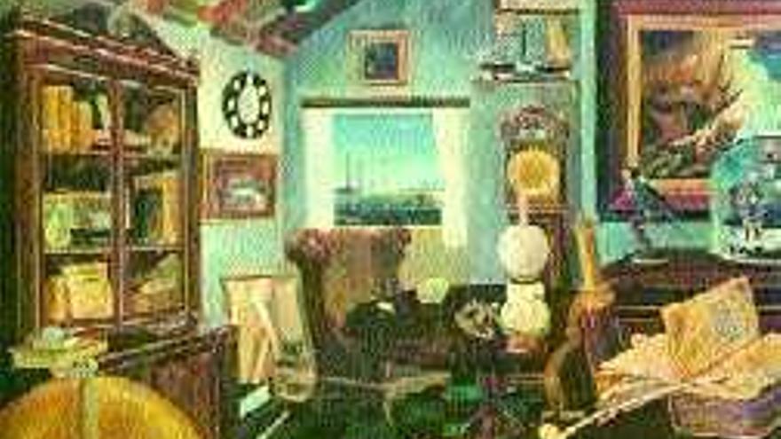 &quot;Habitación do vello mariño&quot;, cuadro de Lugrís en la colección de Castrelos.