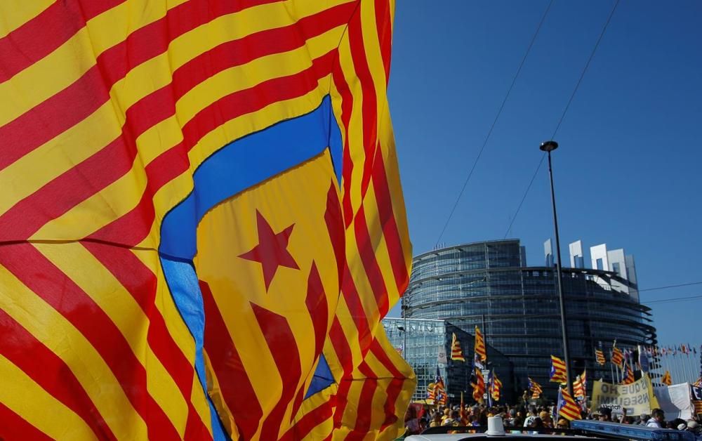 L'independentisme es manifesta a Estrasburg