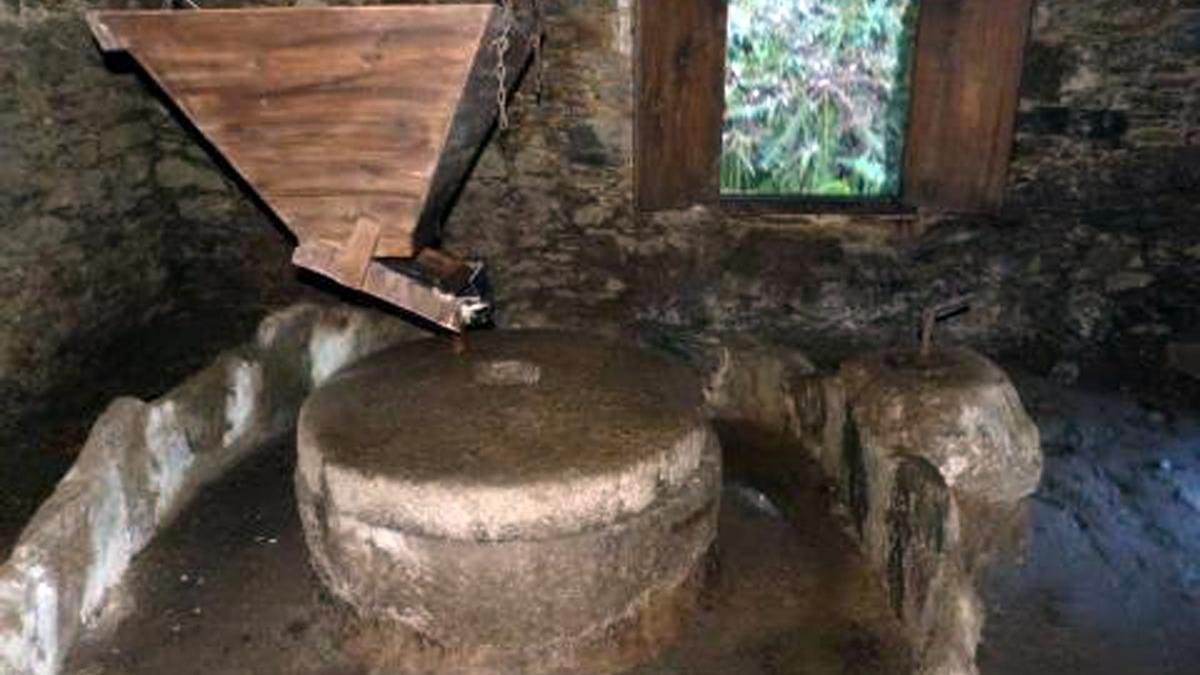 Interior de un molino de Costa da Égoa dentro del Eco 