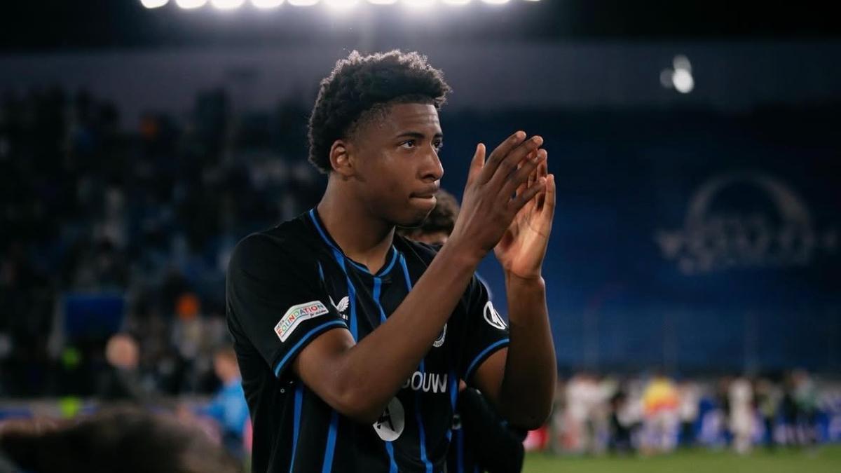 Musuayi, en la Youth League, amb el Bruges