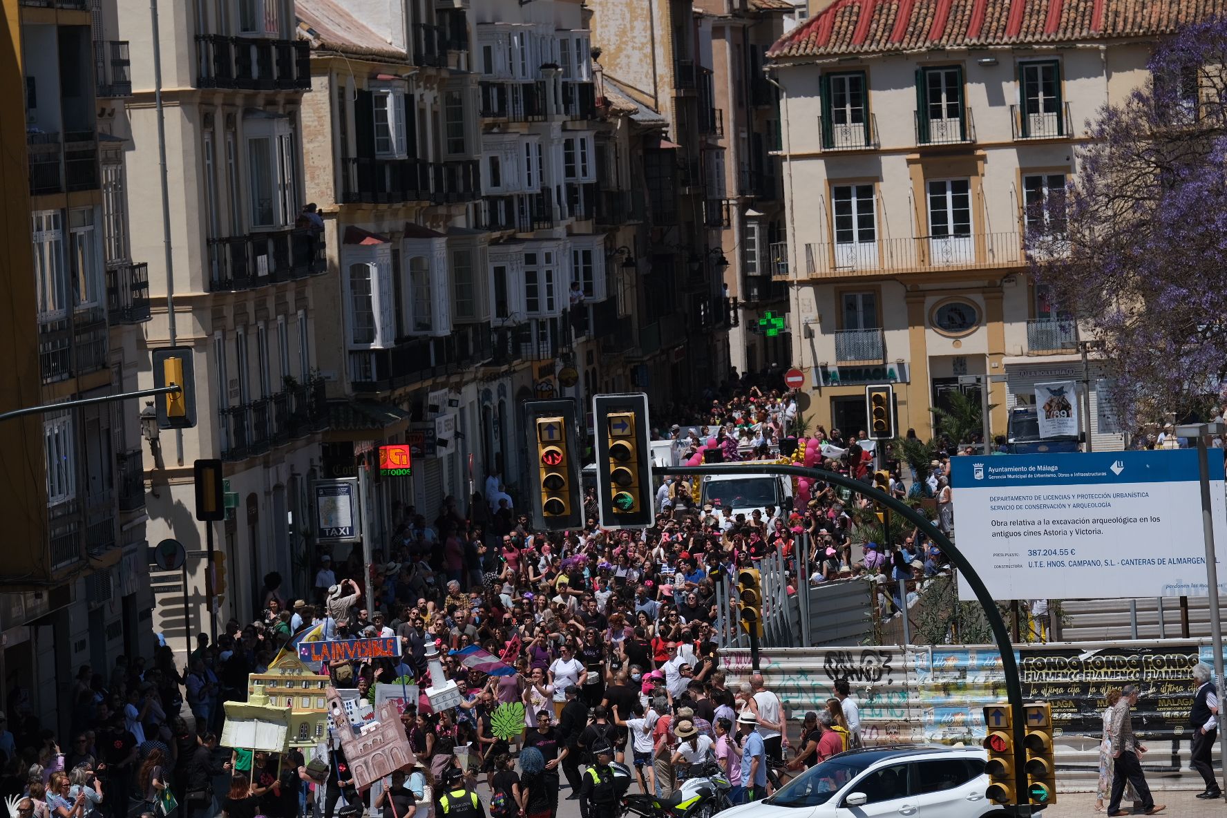 Manifestación de La Invisible contra su desalojo