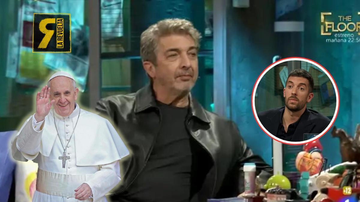 Ricardo Darín visita 'La Revuelta' y sale en defensa del trabajo del papa Francisco.