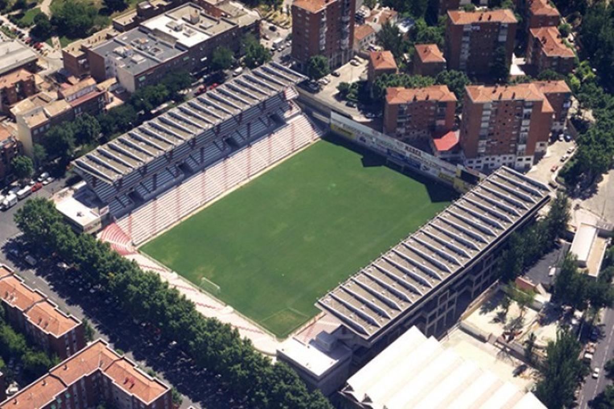 Vista cenital del Estadio de Vallecas.