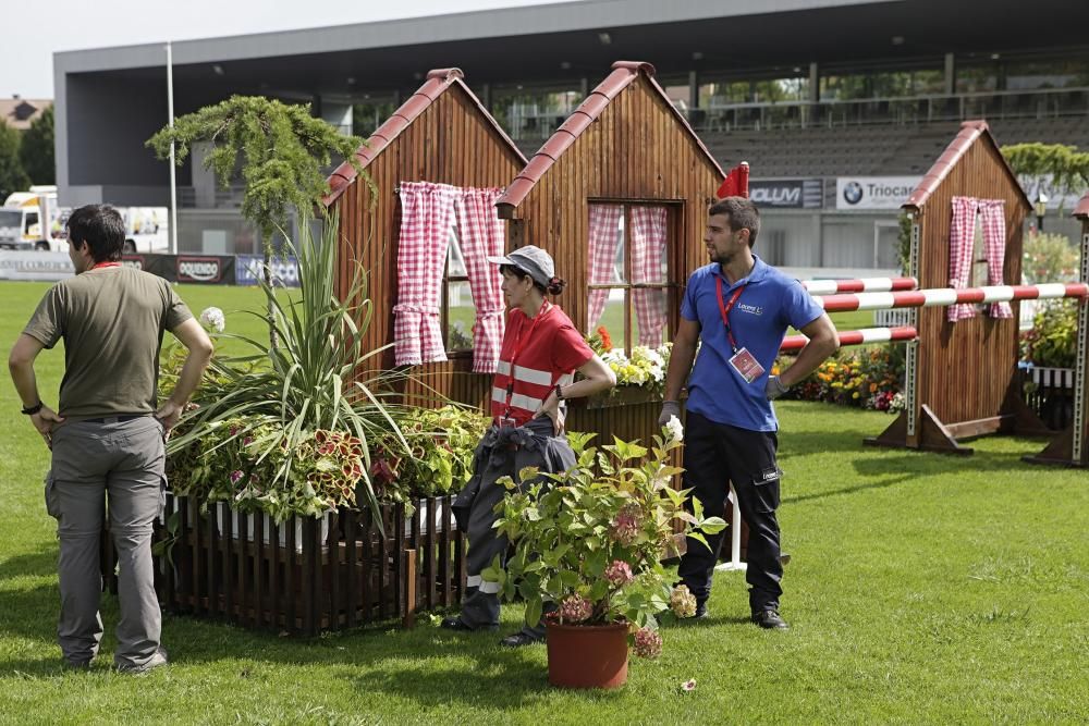 Preparativos del Concurso de Saltos Internacional