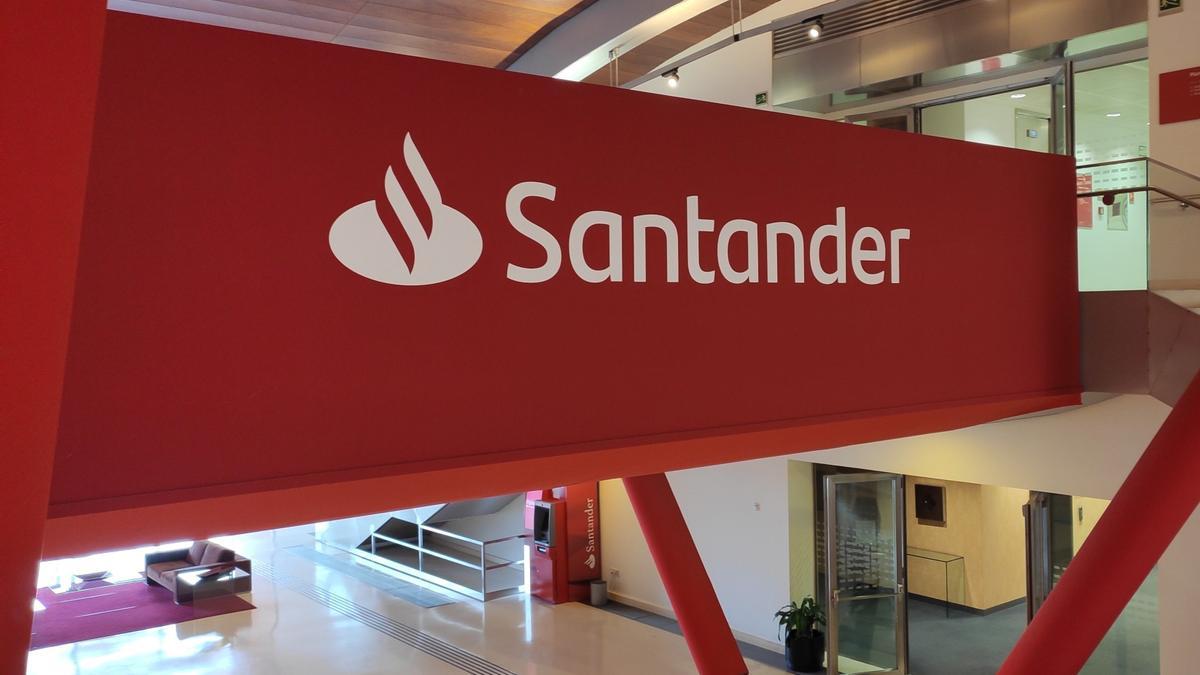 Una oficina del Banco Santander.