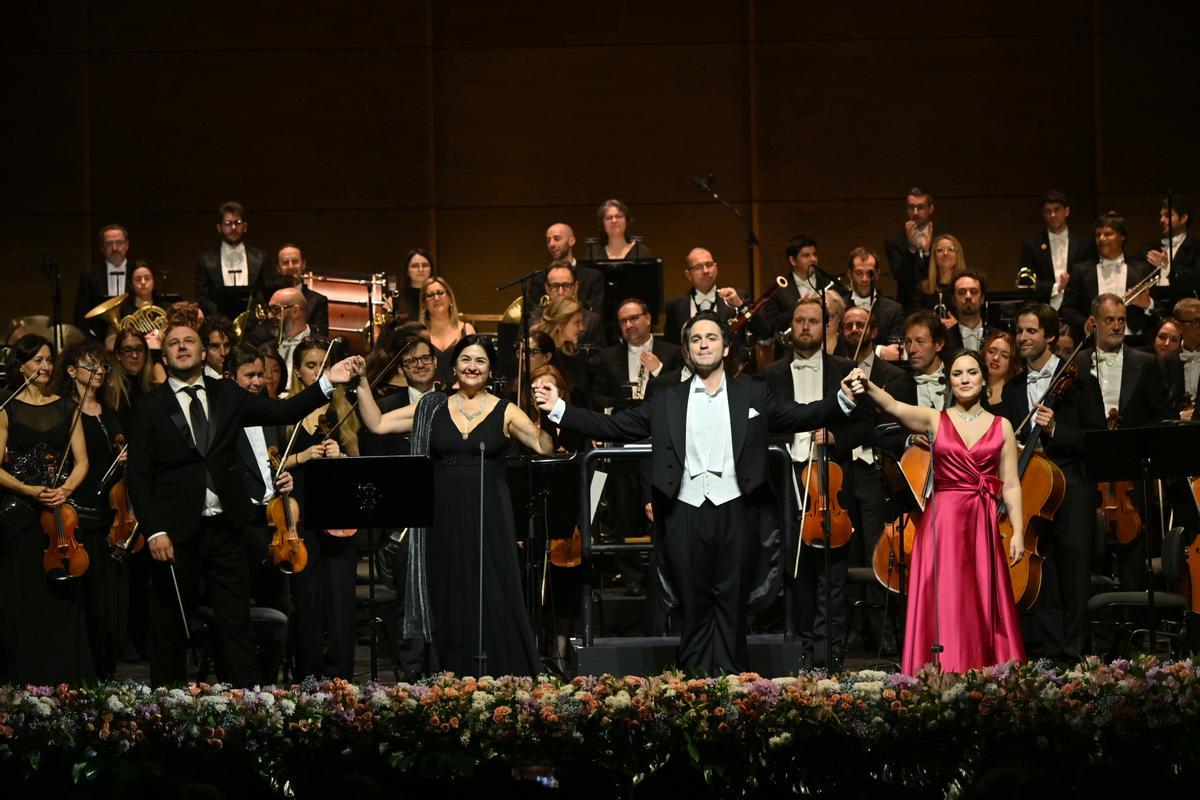 Riccardo Frizza, Alexandra Zabala, Xabier Anduaga y Laura Brasó