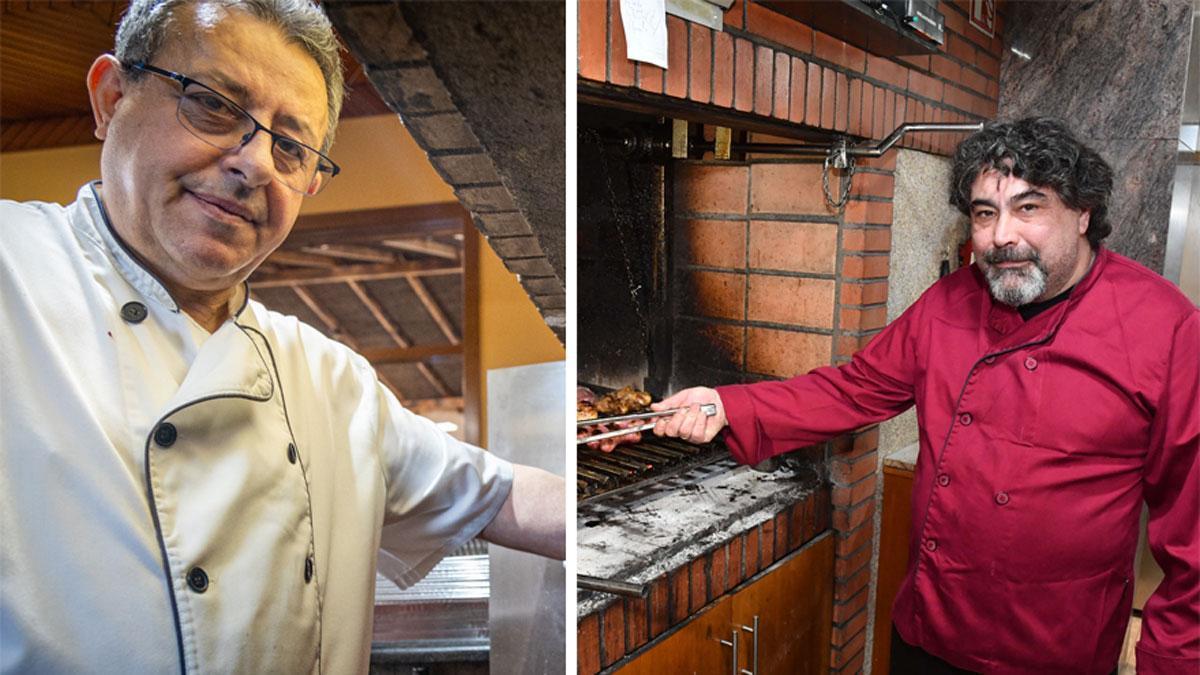 Manolo Paz, del Mesón Sidrería A Balea, y Víctor Fernández, de O Garabullo.