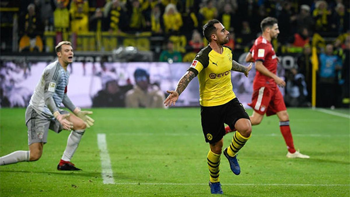 ¡Se puso nervioso! Espectacular definición de Alcácer en su gol al Bayern