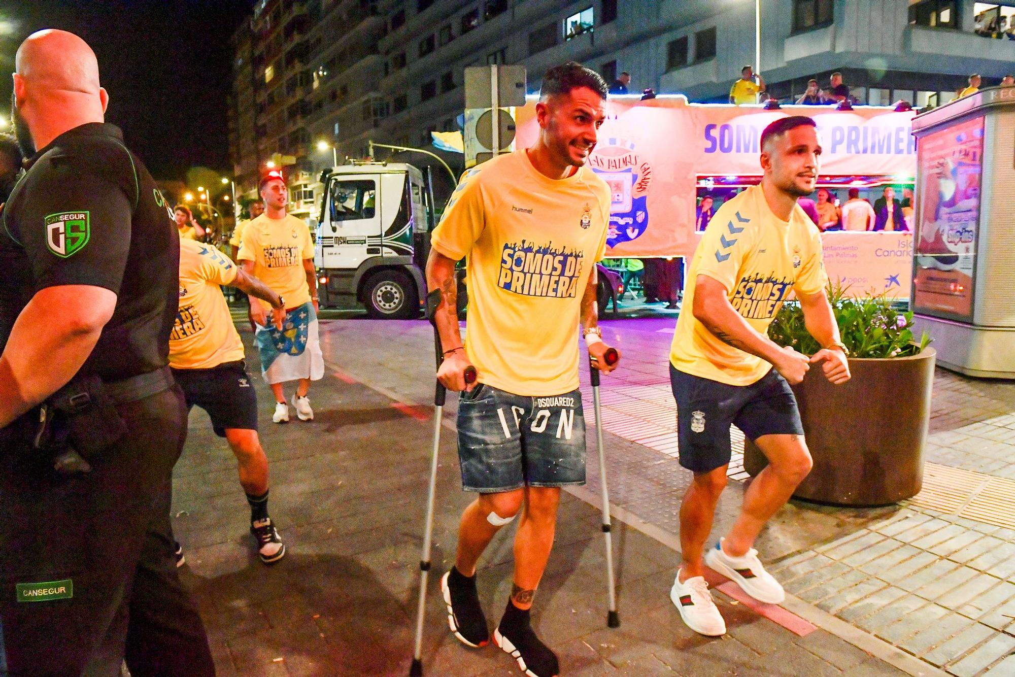 Así fue la celebración por el ascenso de la UD Las Palmas en Mesa y López