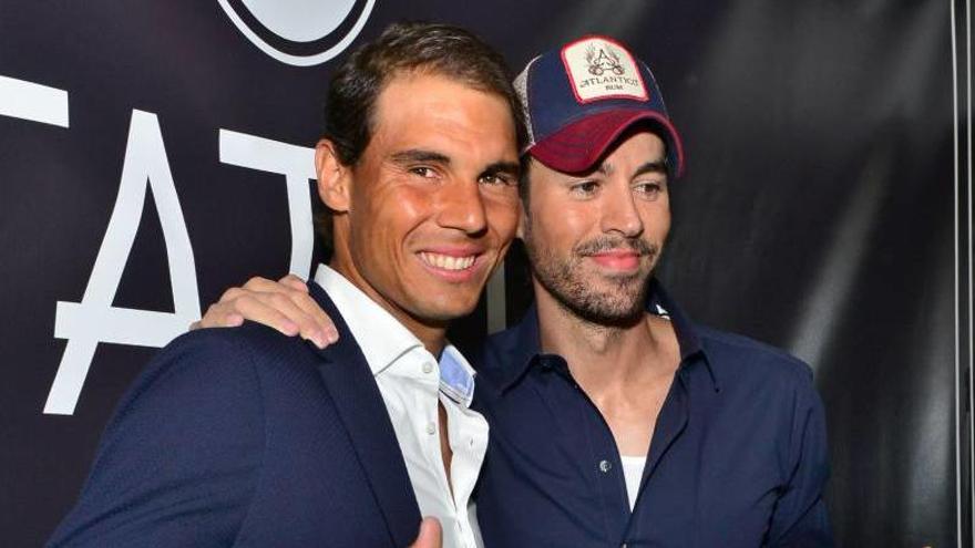 Nadal y Enrique Iglesias, en la inauguración reciente de Tatel en Miami