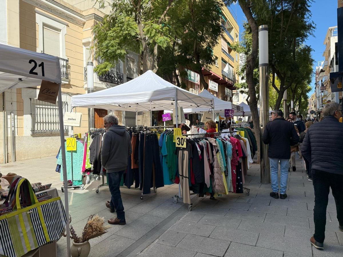 Actividad comercial en el centro de Don Benito.