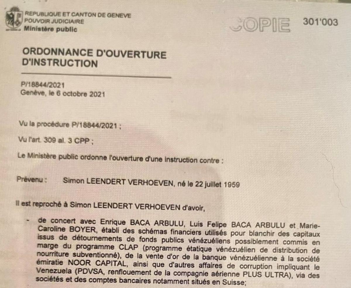 Imagen del sumario del caso Zapatero