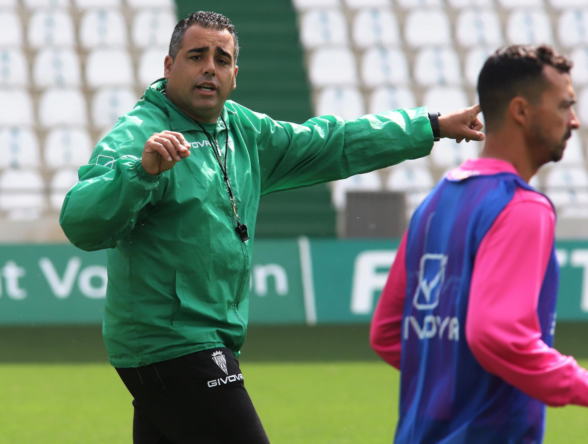 Primer entrenamiento de Germán Crespo como entrenador del Córdoba CF