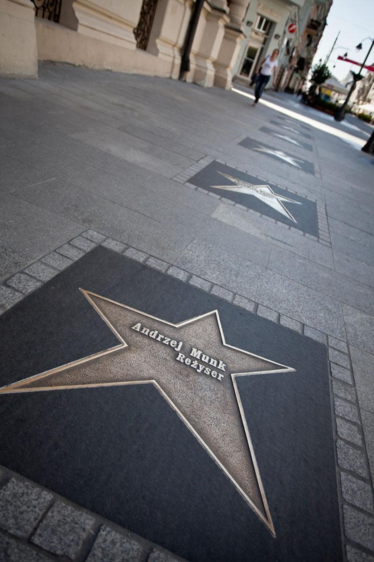 Paseo de las estrellas de Lodz.