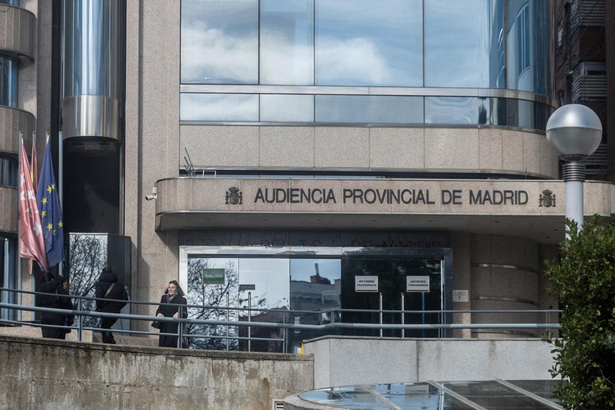 Exterior de la sede de la Audiencia Provincial de Madrid.