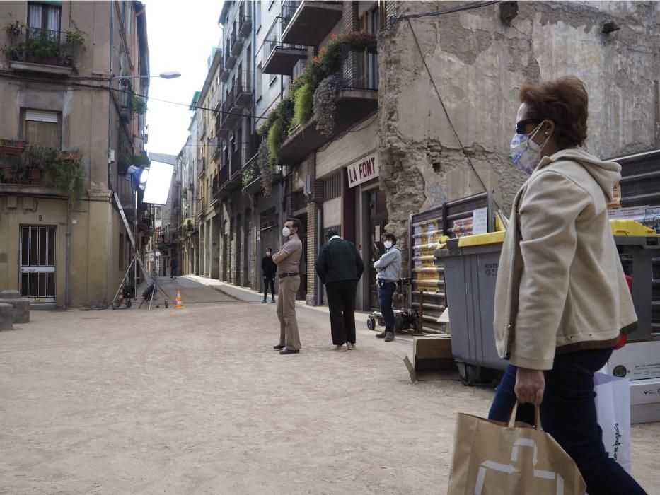 El bar «La Font» es converteix en el centre neuràlgic del rodatge de «Las leyes de la frontera»