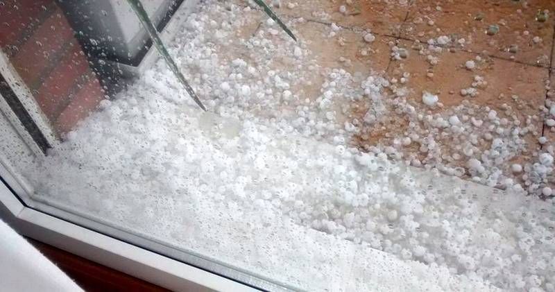 Granizada en Zaragoza el 1 de agosto