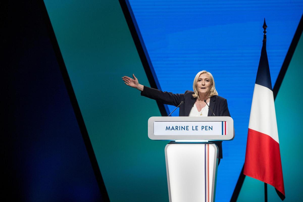 La líder de Agrupación Nacional, Marine Le Pen