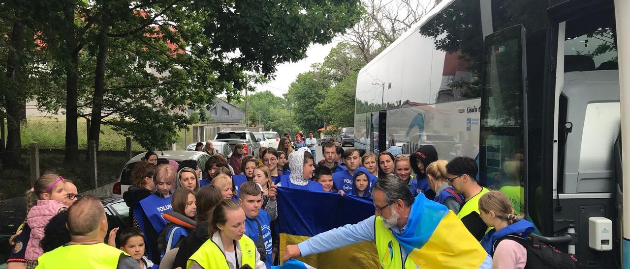 Recepción antes de la bajada del bus