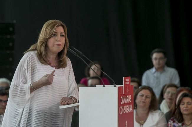 02/04/2017  POLÍTICA  mitin de Susana Díaz en la cascada para postularse como secretaria General del psc psoe celebrado en la cascada tenerife