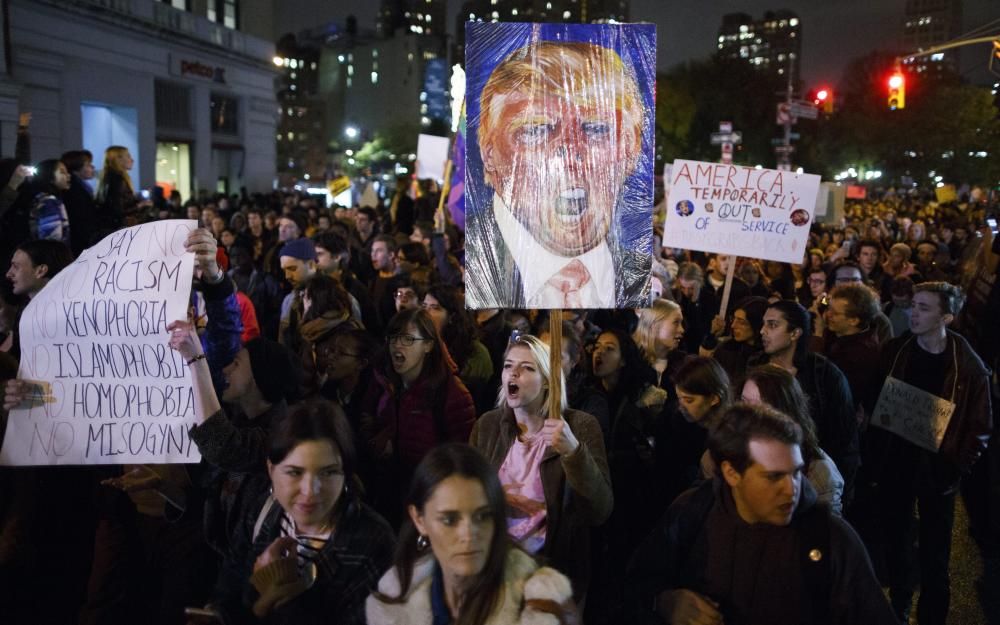 PROTESTA POR RESULTADO ELECTORAL EN NUEVA YORK